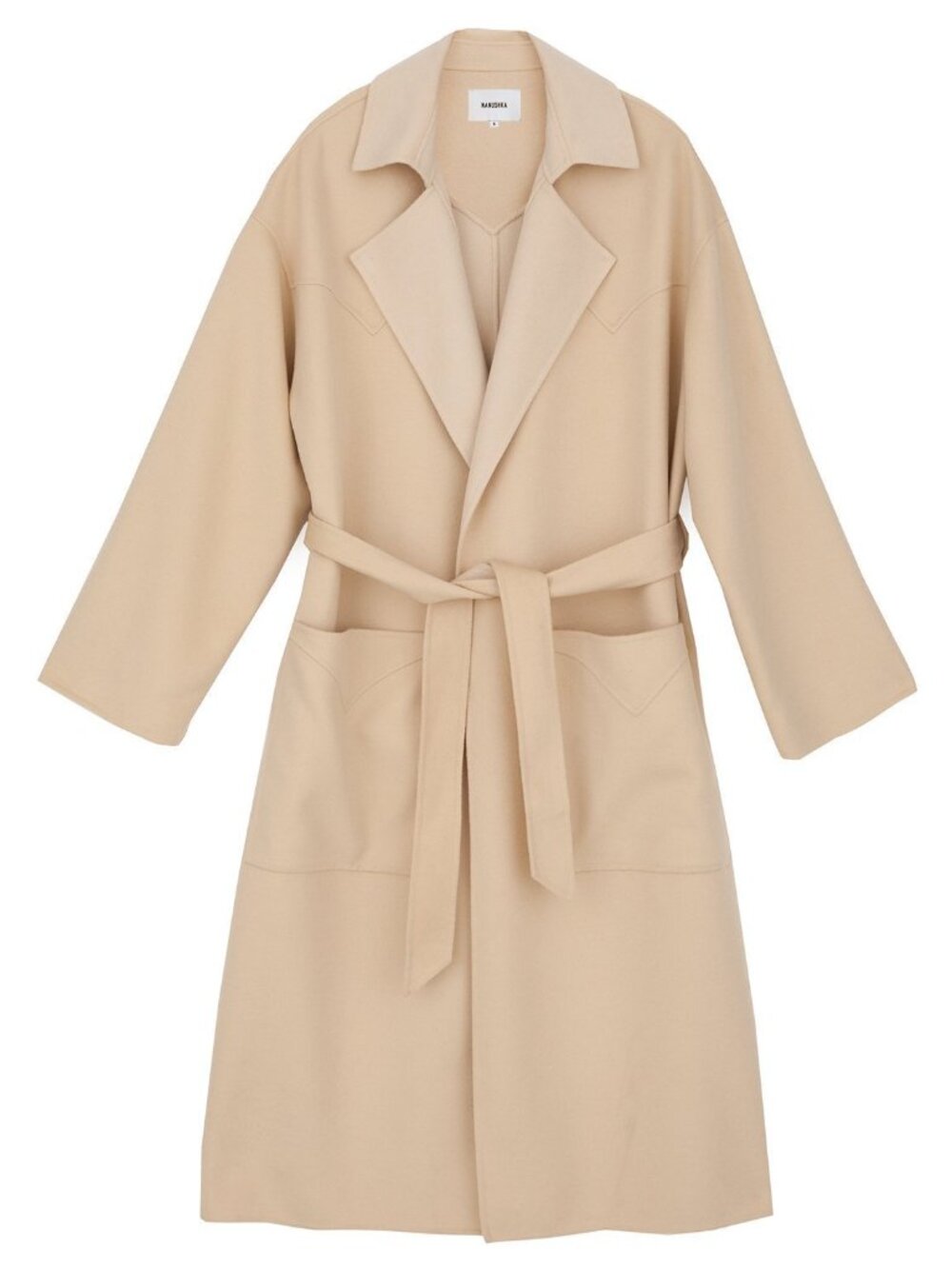 Nanushka Alamo Robe Coat creme sz XS